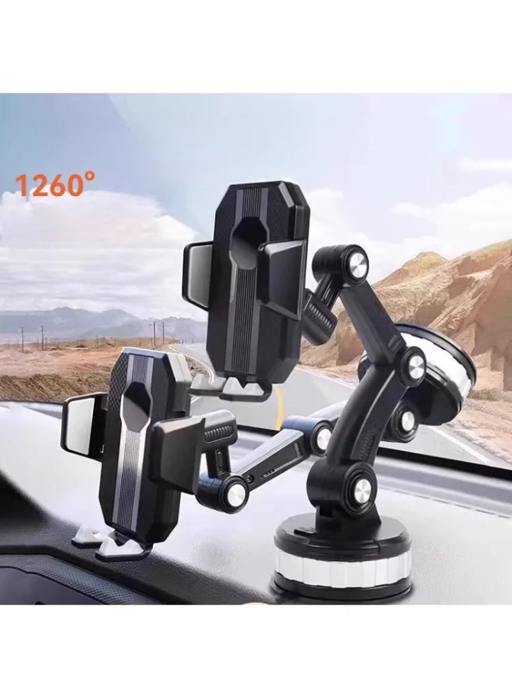 Heavy-Duty Truck/Bus Phone Holder - Shockproof Rotating Silicone Grip - Image 1