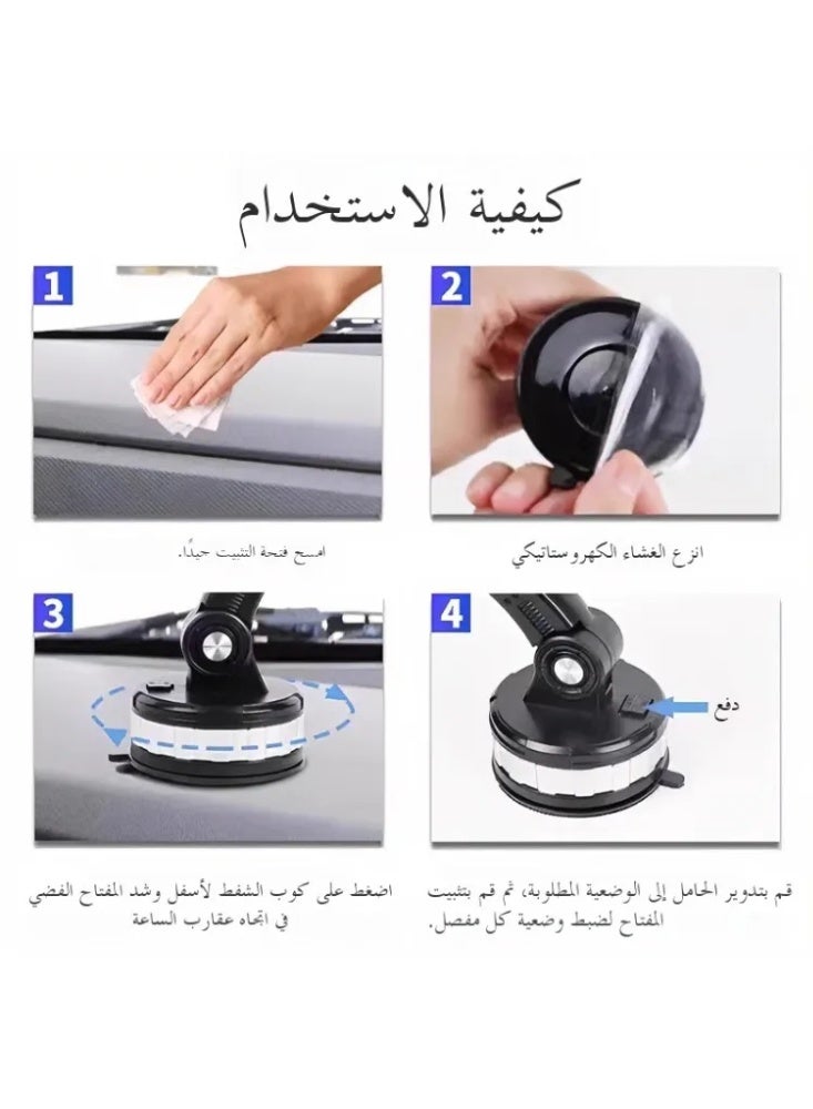 Heavy-Duty Truck/Bus Phone Holder - Shockproof Rotating Silicone Grip - Image 3