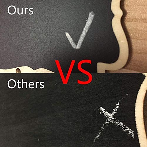 Cliths Pack of 20 Pcs Wooden Chalkboard, Framed Small Chalkboard Labels with Easel Stand, Wooden Blackboard for Table Numbers, Food Signs, Wedding Signs, Message Board.(Chalk are not Included) - Image 3