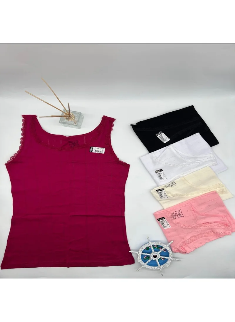 توتكو Passion Jacquard Thick Strap Undershirt 3' Piece