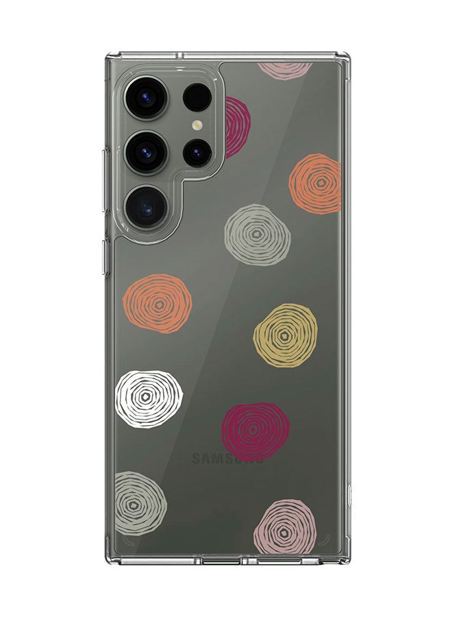 Stylizedd Classic Clear Case for Samsung Galaxy S23 Ultra , Hybrid Soft  Thin Transparent Cover [ Designed for Samsung Galaxy S23 Ultra ] - Circular Scribbles