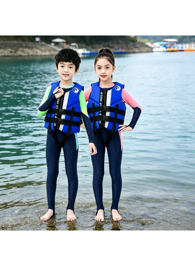 Hisea Children's Water Sports Vest Life Jacket Blue - Image 3