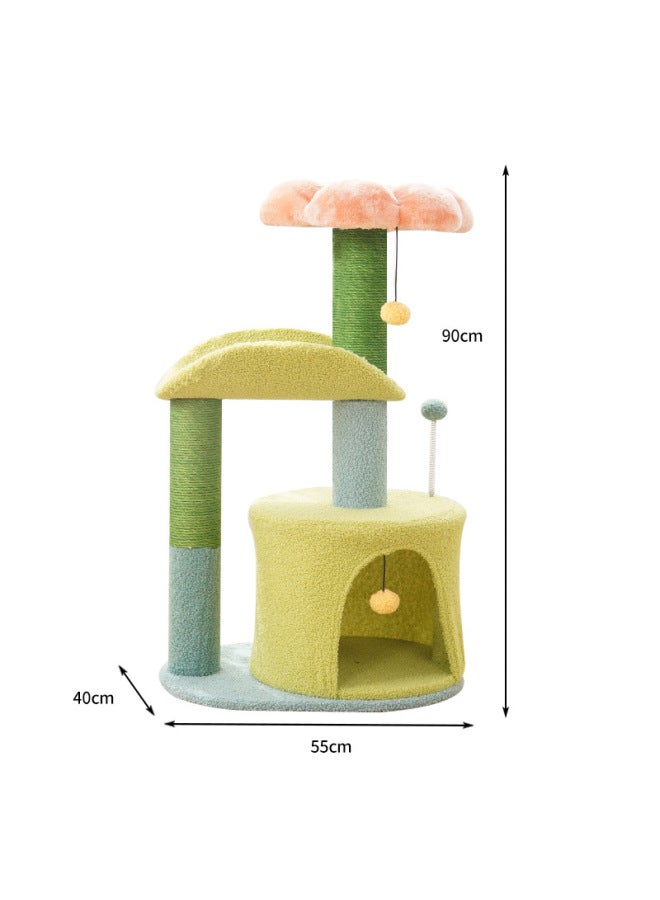 Cat Climbing Rack Cat Nest Cat Tree Integrated Dodge Multi-layer Cat Tower Multi-layer Luxury Climbing Cat Rack Cat Jumping Platform