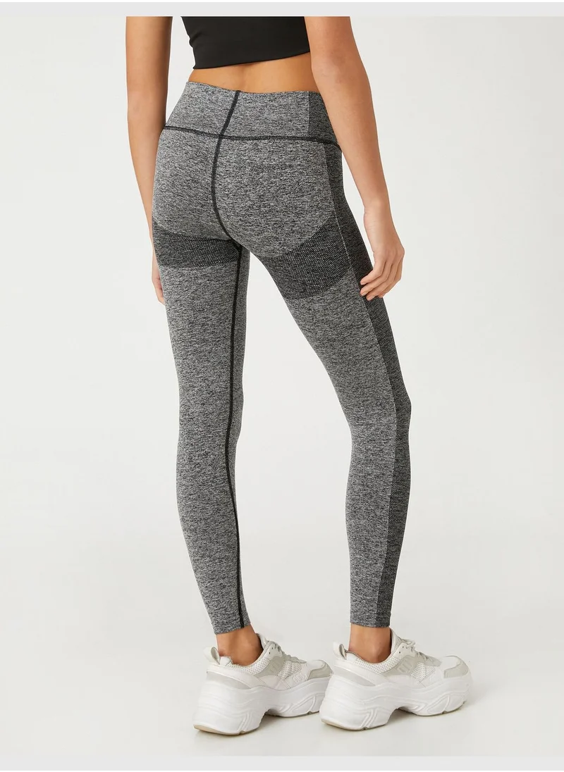 KOTON Crop Medium Rise Sport Leggings