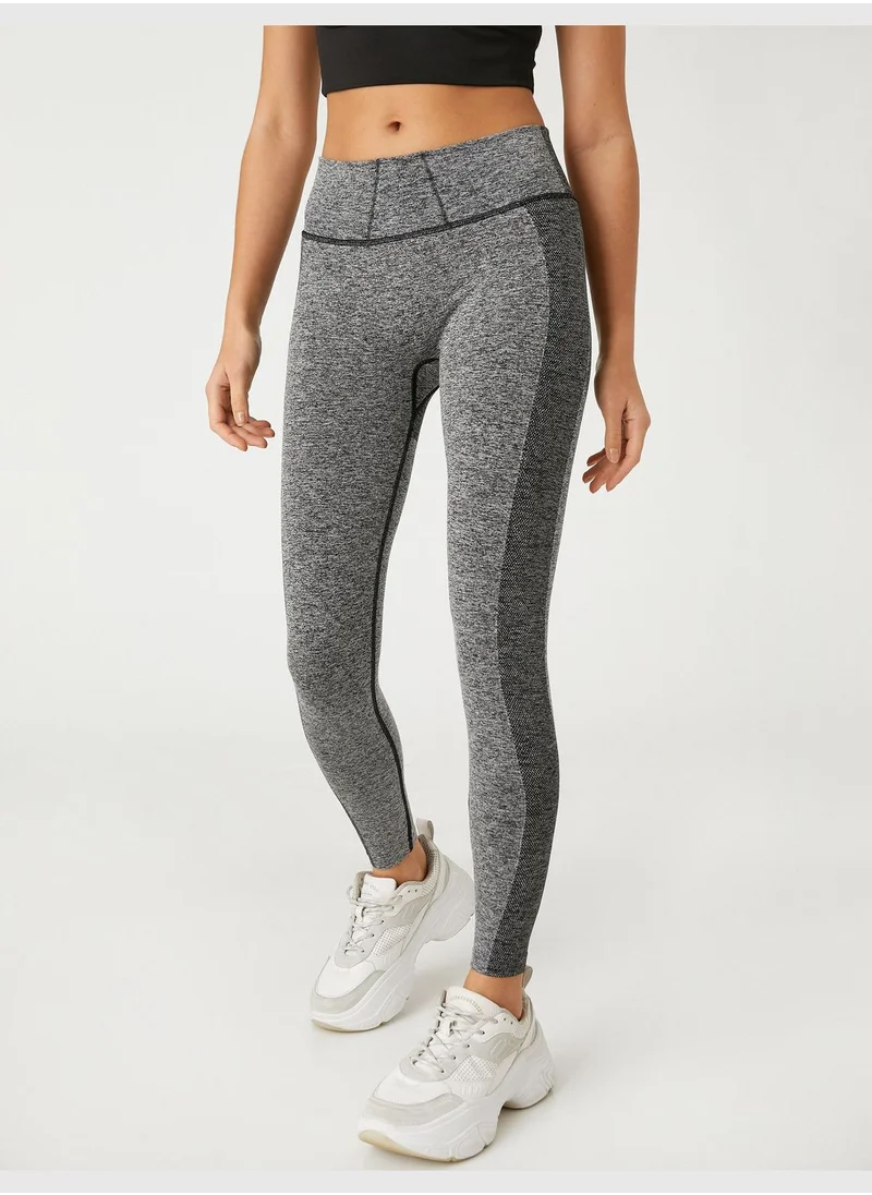 KOTON Crop Medium Rise Sport Leggings