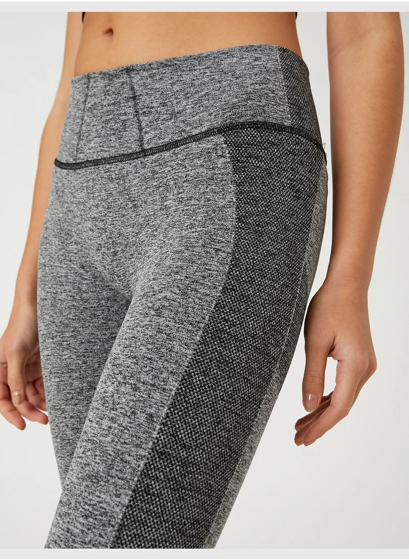 KOTON Crop Medium Rise Sport Leggings