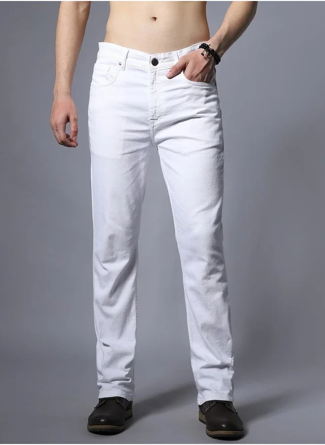 HIGH STAR Low Rise Solid Jeans with Pockets by Styli