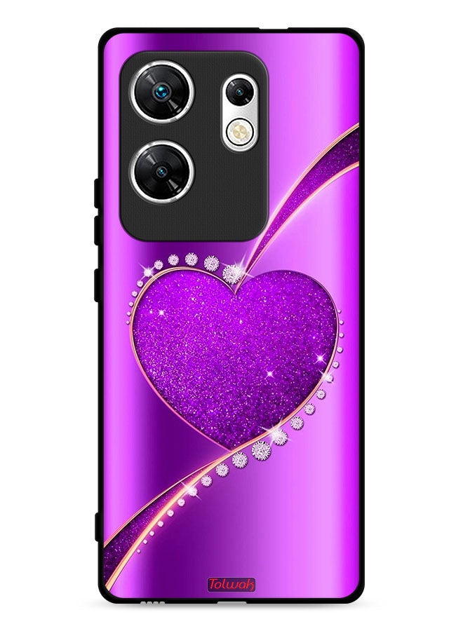 Tolwak Infinix Zero 30 4G Protective Case Cover Glitter Heart - Image 1