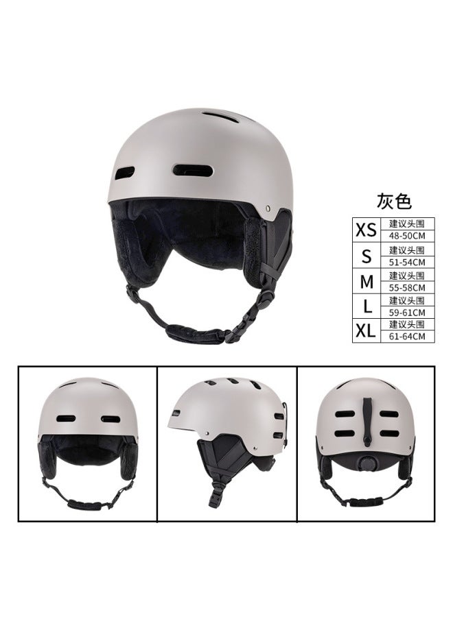 Gray without Lenses New Adult Children Outdoor Sports Ski Helmet Cover Unisex With Goggles With Ski Helmet