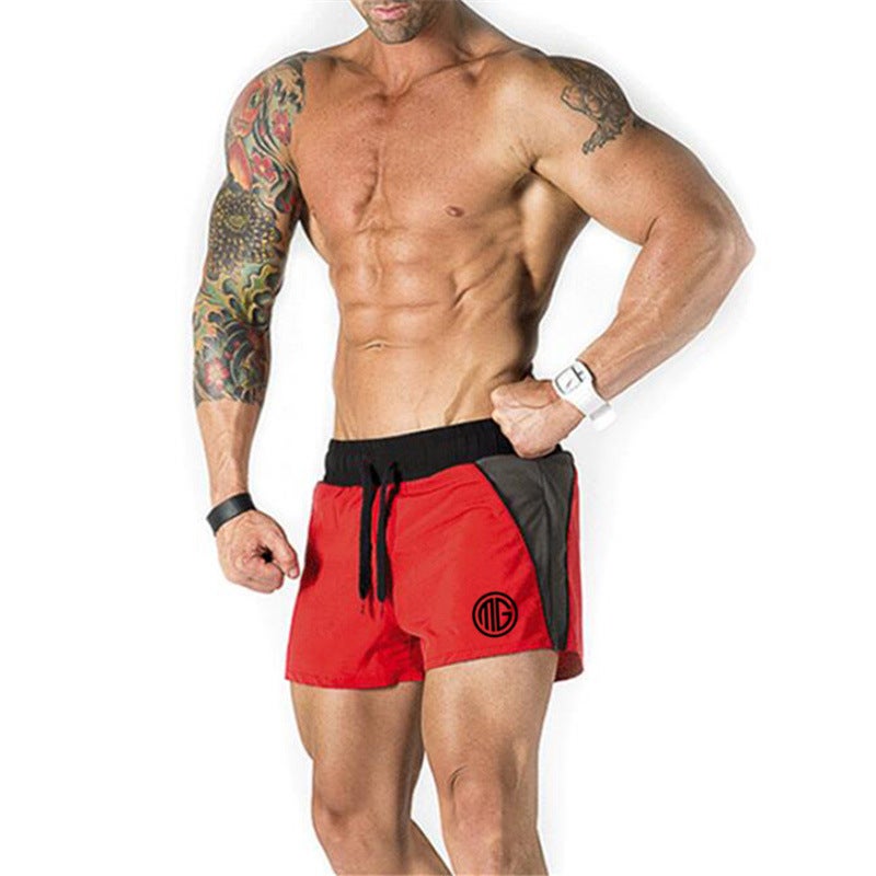 Generic Foreign Trade wish fitness shorts mens summer GYM thin quick-drying sports shorts outdoor running training pants Blue  - Image 4