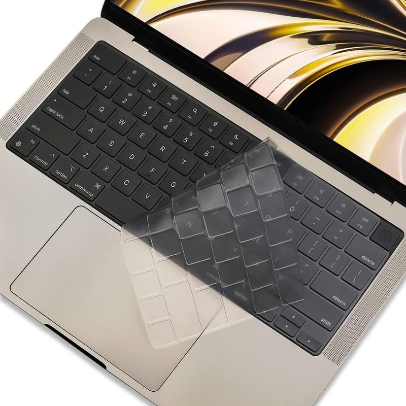 Ojos Keyboard Cover Skin for 2025-2021 MacBook Pro 14 16 inch M4 M3 M2 M1 Pro/Max, MacBook Air 15" 13.6" M4 M3 M2 Chip A3241 A3114 A2941 A3240 A3113 A2681 Protector - Image 1