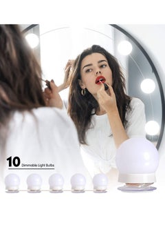 Generic LED Vanity Mirror Lights Hollywood Style Makeup Mirror Bulbs 10 LED Bulbs Kit with Touch Dimmer Lighting Fixture Strip and Power Supply Adapter for Makeup Dressing Table  - Image 5