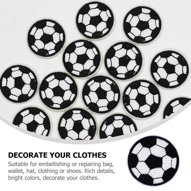 10pcs Soccer Ball Patches Adhesive Fabric Clothes Repair Patches 6 3cm Diameter Decorative - Image 4