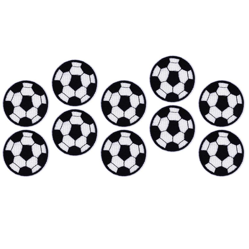 10pcs Soccer Ball Patches Adhesive Fabric Clothes Repair Patches 6 3cm Diameter Decorative - Image 2