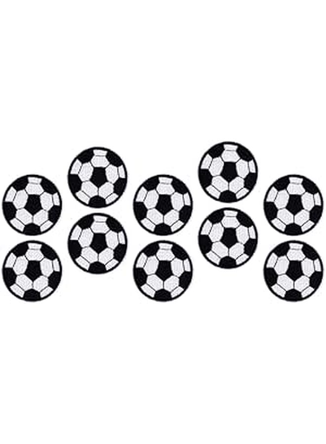 10pcs Soccer Ball Patches Adhesive Fabric Clothes Repair Patches 6 3cm Diameter Decorative - Image 1