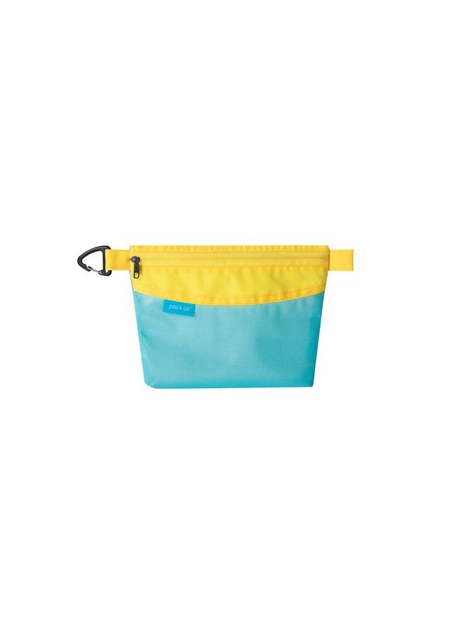pack all Water-Resistant Material Zipper Pouch, Mesh Zipper Bag For Storage, Travel, Office (Small) (Blue)  - Image 1
