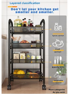 4-layer black shelf