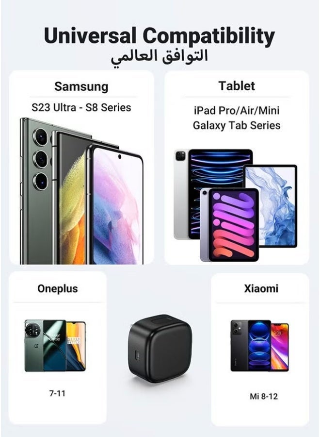 شاحن سامسونج فائق السرعة PD 25W مع قابس Type C وكابل USB C بطول 2 متر محول شحن سريع لتوصيل الطاقة لهواتف سامسونج جالاكسي S23 S23+ S23 ألترا S22 S22 ألترا S22 بلس A13 A33 - Image 2