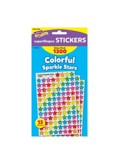 Trend Enterprises Inc. T46910 Colorful Sparkle Stars Supershapes Value Pack 1300/Pack  - Image 3