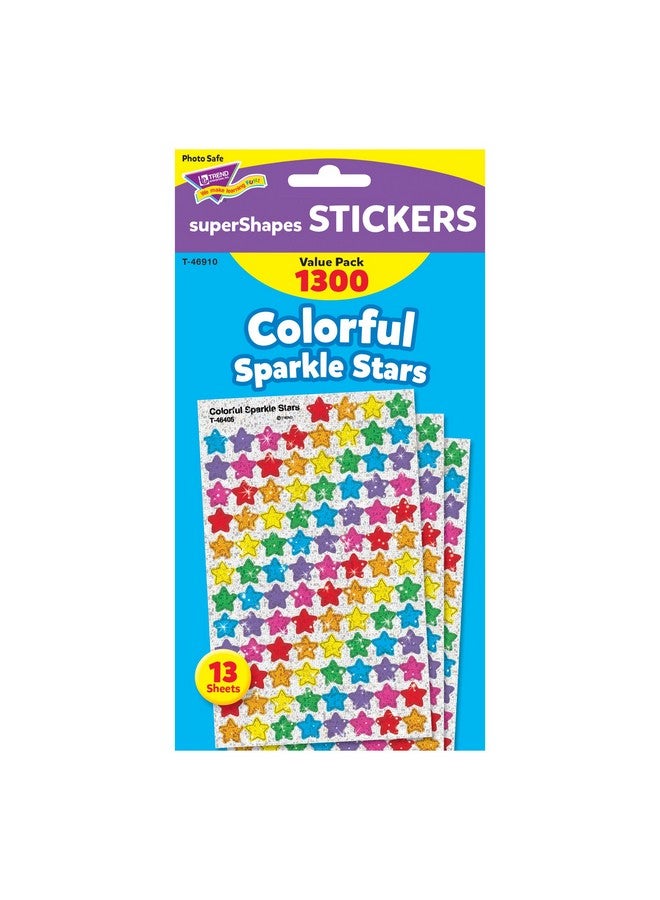 Trend Enterprises Inc. T46910 Colorful Sparkle Stars Supershapes Value Pack 1300/Pack - Image 3