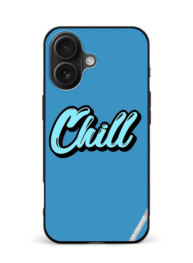 Protective Case Cover For Apple iPhone 16 Plus Chill In Blue Color Design Multicolour