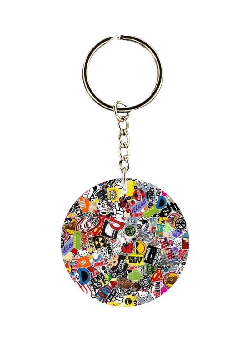 RKN Cartoon Printed Double Sided Keychain