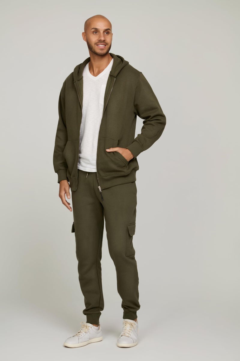 PURE CHAMP Mens 3 Pack Fleece Cargo Pants Active Athletic Mens Sweatpants Workout Jogger Drawstring Size S-3XL (SET5 Size 3X-Large) - Image 3