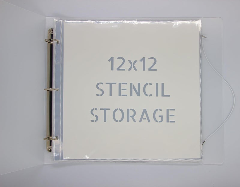 neglex Stencil Storage Binder, 12x12 Binder with Sleeves - Folder with 30 Clear Sheet Protectors Holds 12x12 Stencil Size ï¼Œ12 x 12 Presentation Book, Art Portfolio for Kids Artwork, Album for 12x12 Paper - Image 1