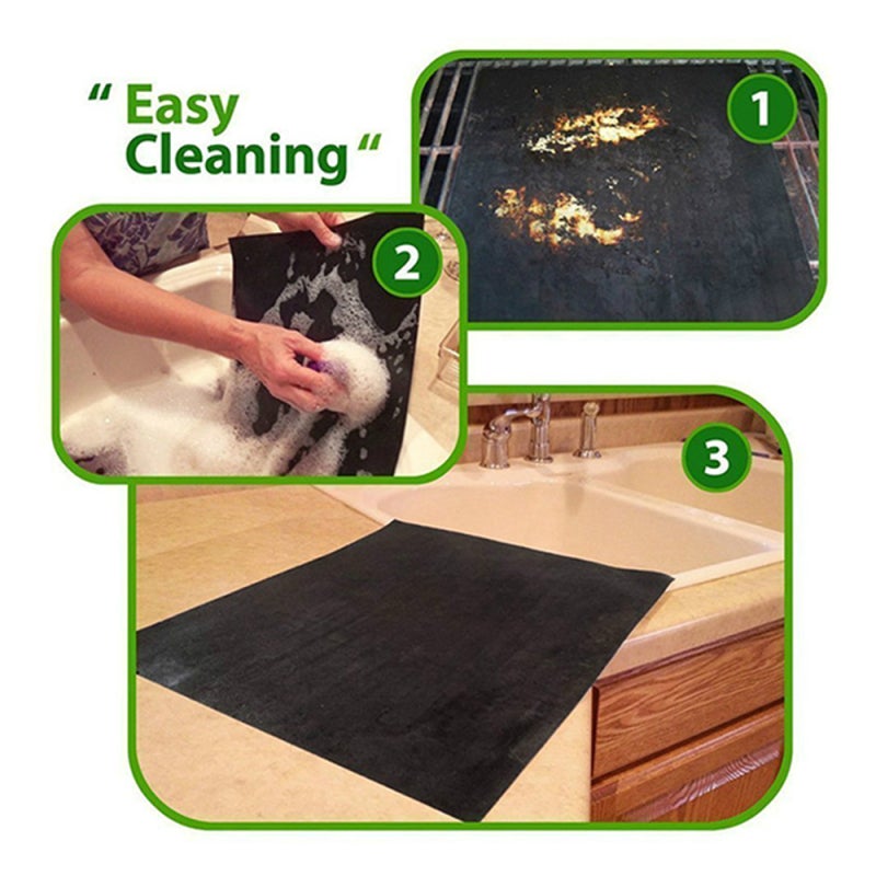 Non-Stick Grill Mat 5 Pcs Black - Heavy Duty PFOA-Free Material High Temperature Resistant up to 500℉ for Outdoor Bbq, Indoor Oven and Stove Top Use - Image 4