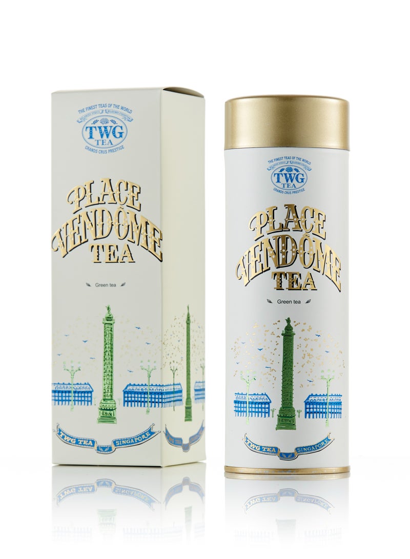 TWG Tea Place Vendome Tea | Loose Leaf Green Tea Blend in Haute Couture Tea Tin Gift, 100g - Image 1