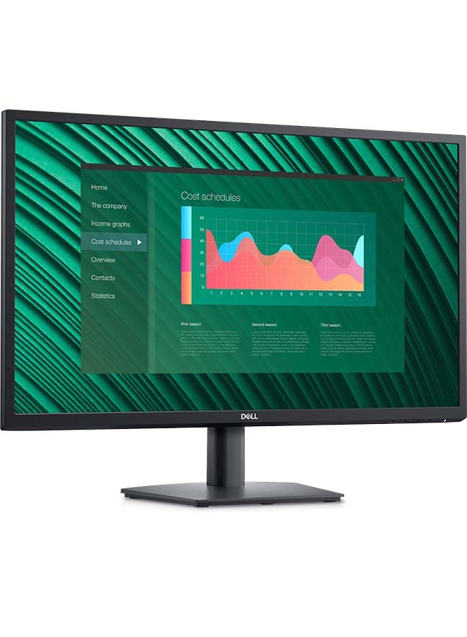 ديل شاشة E2723H مقاس 27 بوصة، بدقة Full HD (1080 بكسل) 1920 × 1080 عند 60 هرتز، معدل تحديث 8 مللي ثانية، نسبة عرض إلى ارتفاع 16:9، 16.7 مليون لون، طلاء شاشة مضاد للتوهج، VGA، DisplayPort 1.2 أسود - Image 2