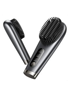 General Cordless Hair Straightening Brush, 6400 mAh USB Rechargeable, Lightweight Mini Portable Hair Straightening Brush for Travel, Home Outdoor, 100M+ Negative Ion Hot Brush  - Image 1