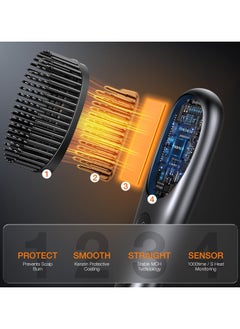 General Cordless Hair Straightening Brush, 6400 mAh USB Rechargeable, Lightweight Mini Portable Hair Straightening Brush for Travel, Home Outdoor, 100M+ Negative Ion Hot Brush  - Image 3