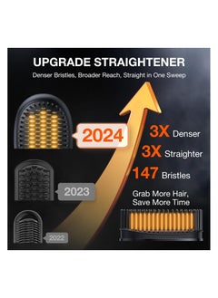 General Cordless Hair Straightening Brush, 6400 mAh USB Rechargeable, Lightweight Mini Portable Hair Straightening Brush for Travel, Home Outdoor, 100M+ Negative Ion Hot Brush  - Image 4