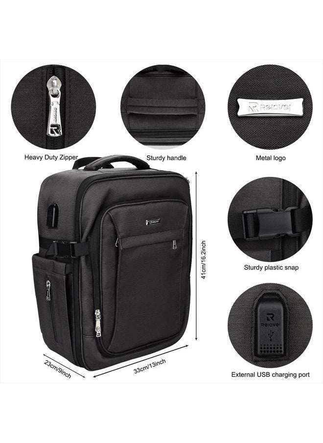 Relavel Makeup Backpack, Professional Makeup Case Extra Large Travel Train Case Makeup Bag for Women Cosmetic Organizer, Makeup Brush Storage Holder, Makeup Artist Kit  - Image 5