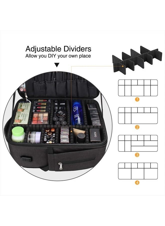 Relavel Makeup Backpack, Professional Makeup Case Extra Large Travel Train Case Makeup Bag for Women Cosmetic Organizer, Makeup Brush Storage Holder, Makeup Artist Kit  - Image 3