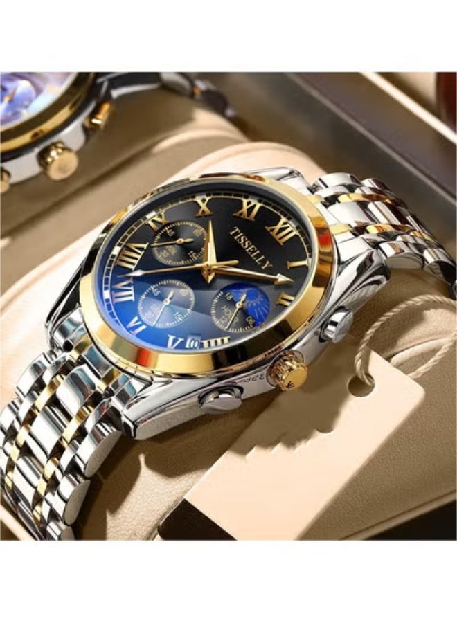 تيسيللي ساعة كوارتز رجالية أنيقة