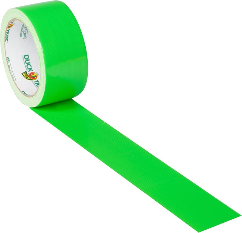 Duck Neon Lime Green Duct Tape, 1.88 Inches x 15 Yards, Single Roll - Image 3