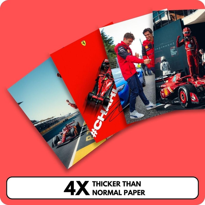 auraposter Charles Leclerc Poster (Set of 40) | Formula 1 Posters (15 x10 cm) | Ferrari Formula One Poster Charles Leclerc MiniPosters for Wall, Bedroom, Living roo m | Posters | Glue Dots Included - Image 3