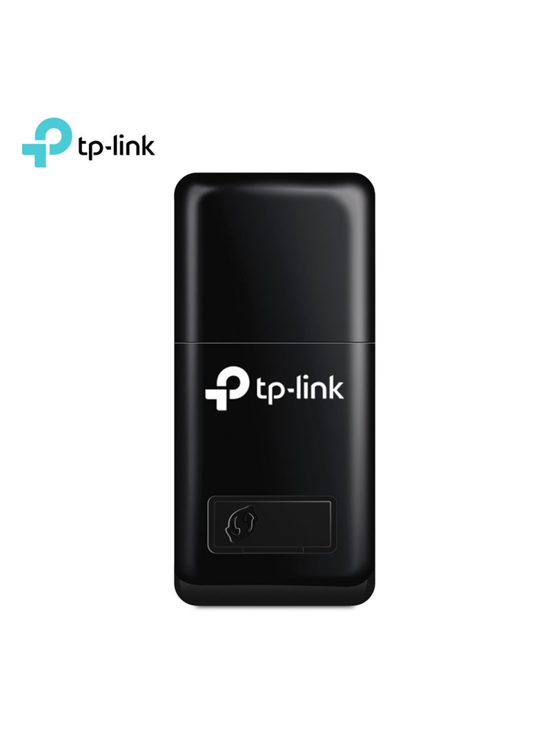 TP-LINK TL-WN823N N300 Mini USB Wireless WiFi Network Adapter for PC/Laptop, Easy Setup, Supports Windows 10/8.1/8/7/XP, Mac OS X, Linux Black - Image 1