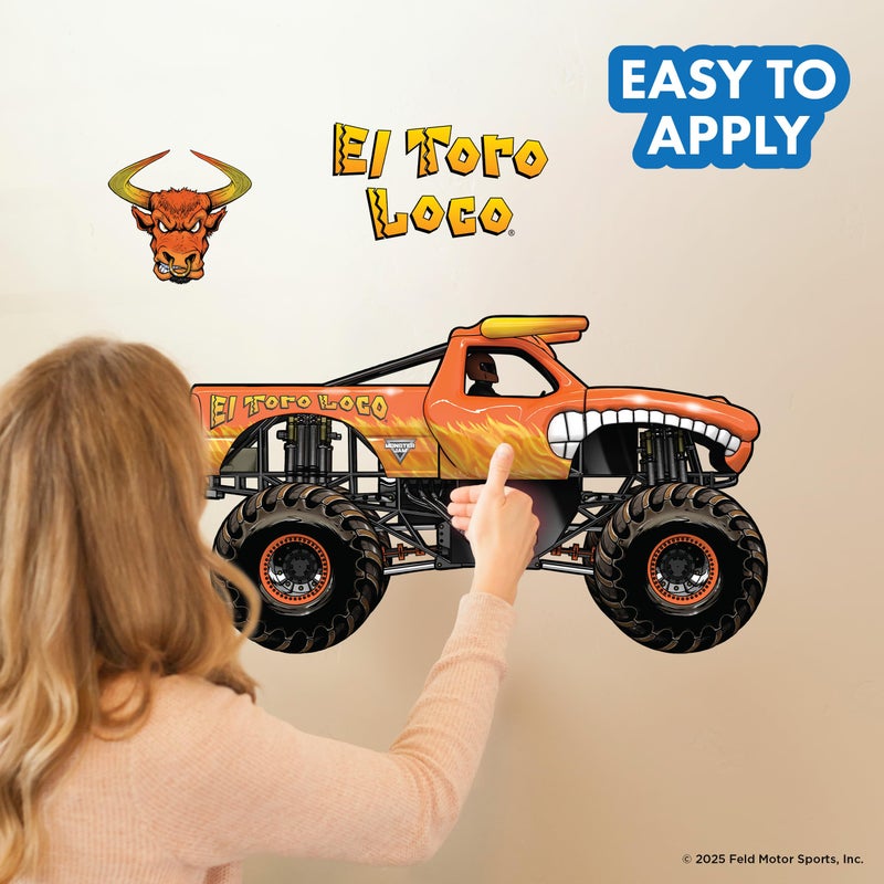 WALL PALZ Monster Jam ThunderROARus Truck Wall Decal - Large 21"" Wide Monster Truck Wall Vinyl Stickers Bedroom Decorations - Peel and Stick Room Decor - Image 3