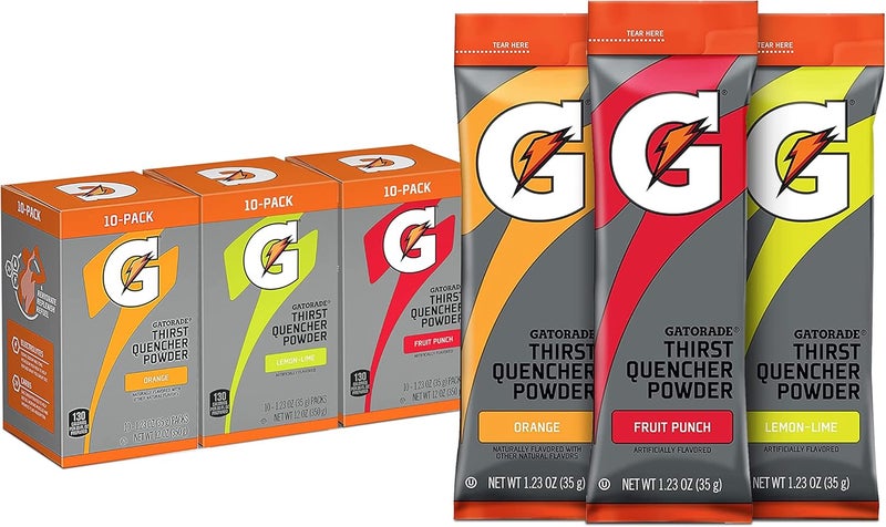 Gatorade عصي مسحوق جاتوريد لترطيب العطش - 30 عبوة متنوعة - Image 1