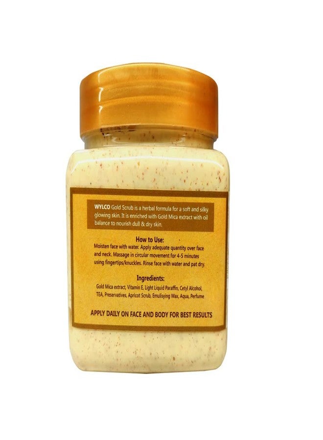Wylco Gold Gentle Face Scrub for Anti-Wrinkle, Brightening & Deep Cleansing | Mild Exfoliation Cleanser | Tan & Dead Skin Remover Facial Scrub for Men & Women with Natural Glow & Skin Care – 500gm - Image 2