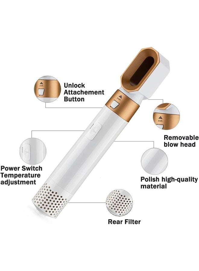 كادي ون كواية و جهاز فرد وتجعيد الشعر اللاسلكية 5 في 1، مجفف شعر احترافي، فرشاة هواء ساخن، استشوار مصفف شعر للنساء مع 3 إعدادات لدرجة الحرارة بقوة 1200 واط - Image 4