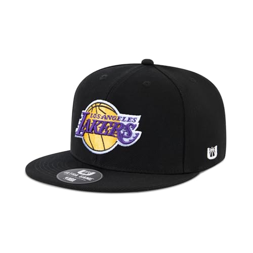 Ultra Game NBA Official Men’s Twill Snap Back Ultimate Baseball Cap Hat - Unisex, Los Angeles Lakers, Black, 1SIZE - Image 1