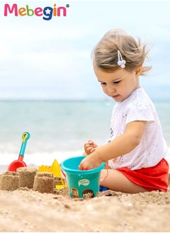 MEBEGIN 18 Pieces Beach Toys Sand Bucket and Shovels Sand Molds Kids Beach Toys Beach Sand Pails for Beach Travel, Sand Toys for Kids and Toddlers  - Image 5