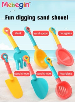 MEBEGIN 18 Pieces Beach Toys Sand Bucket and Shovels Sand Molds Kids Beach Toys Beach Sand Pails for Beach Travel, Sand Toys for Kids and Toddlers  - Image 4