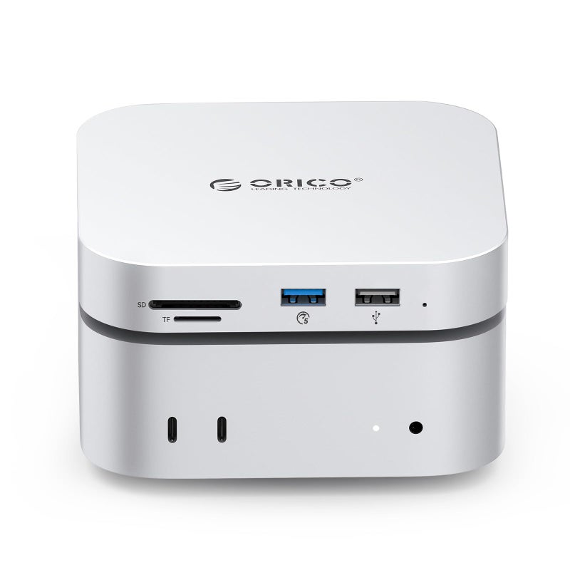 Orico محطة إرساء وتخزين ORICO MiniMate SE Mac mini M4 سعة 1 تيرابايت، SSD SATA خارجي (غير قابل للإزالة) بسرعة 5 جيجابت في الثانية (480 ميجابايت/ثانية)، USB A*4، USB-C، SD/TF 3.0، صوت 3.5 مم، تشمل كابلين - M4SE - Image 1