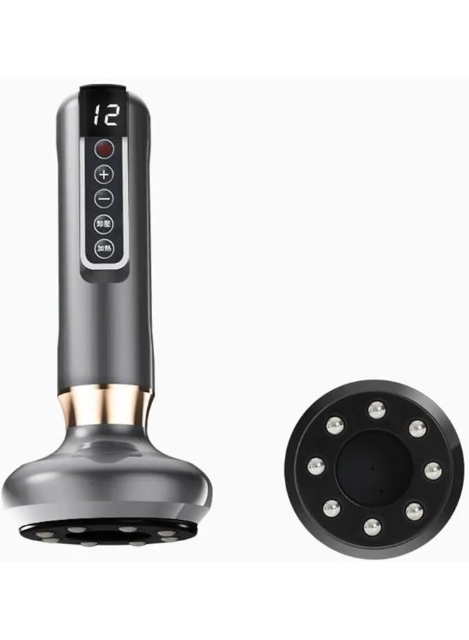 Electric Cupping & Gua Sha Massager with Heating Function, 12 Suction Levels Smart Negative Pressure Massage Device, Wireless Full Body Deep Tissue Massager for Muscle Relaxation, Abdomen, Back, Legs and Neck Care - Image 1