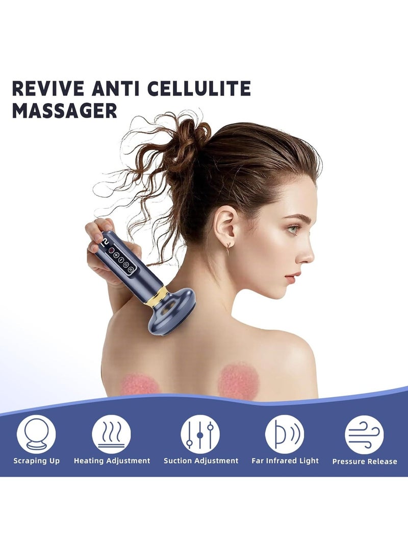 Electric Cupping & Gua Sha Massager with Heating Function, 12 Suction Levels Smart Negative Pressure Massage Device, Wireless Full Body Deep Tissue Massager for Muscle Relaxation, Abdomen, Back, Legs and Neck Care - Image 5